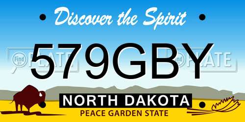 579GBY North Dakota License Plate