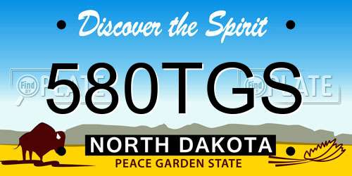 580TGS North Dakota License Plate