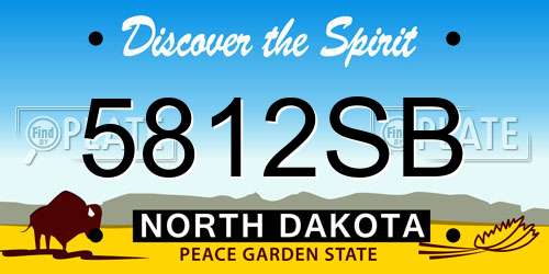 5812SB North Dakota License Plate