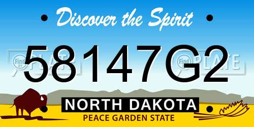 58147G2 North Dakota License Plate