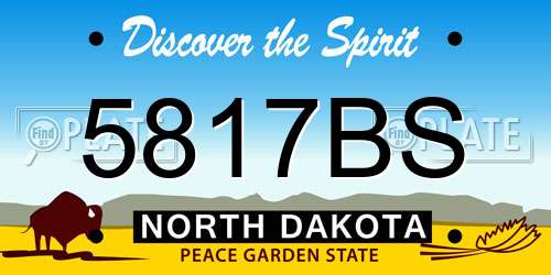 5817BS North Dakota License Plate