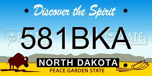 581BKA North Dakota License Plate
