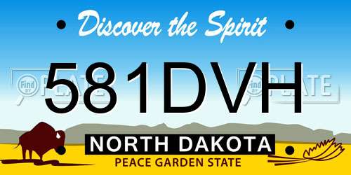 581DVH North Dakota License Plate