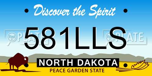 581LLS North Dakota License Plate