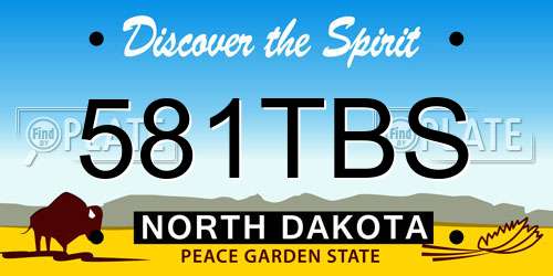 581TBS North Dakota License Plate