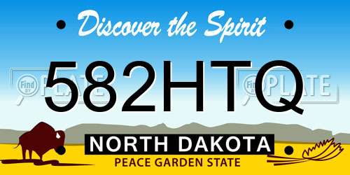 582HTQ North Dakota License Plate