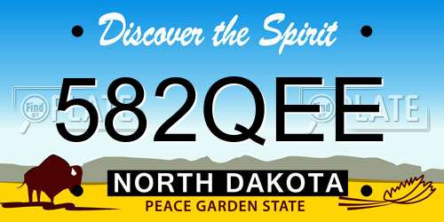 582QEE North Dakota License Plate