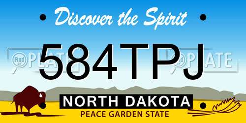584TPJ North Dakota License Plate