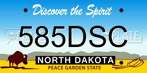 585DSC North Dakota License Plate