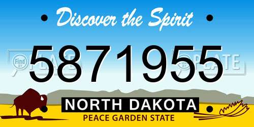 5871955 North Dakota License Plate