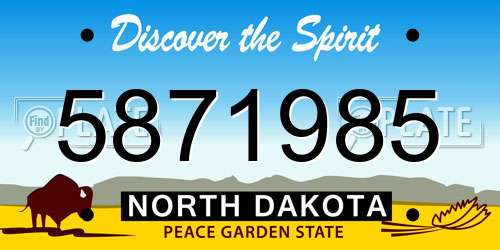 5871985 North Dakota License Plate