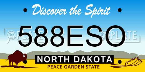 588ESO North Dakota License Plate