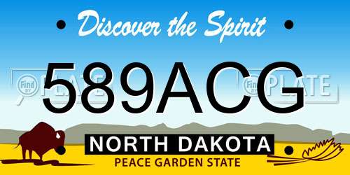 589ACG North Dakota License Plate