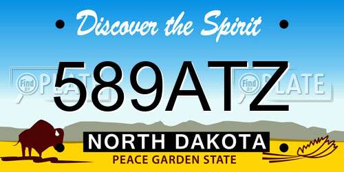 589ATZ North Dakota License Plate