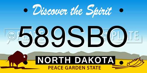 589SBO North Dakota License Plate