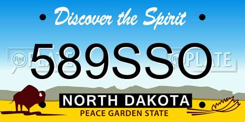 589SSO North Dakota License Plate