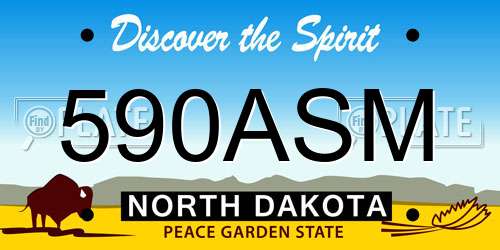 590ASM North Dakota License Plate
