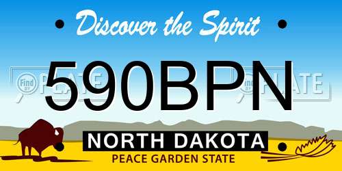 590BPN North Dakota License Plate
