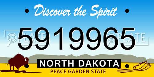 5919965 North Dakota License Plate