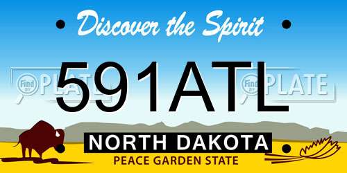 591ATL North Dakota License Plate