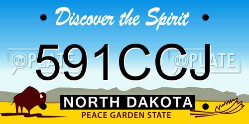 591CCJ North Dakota License Plate