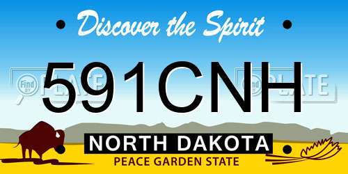 591CNH North Dakota License Plate