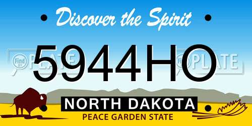 5944HO North Dakota License Plate