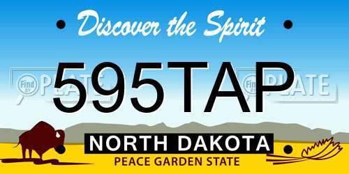 595TAP North Dakota License Plate