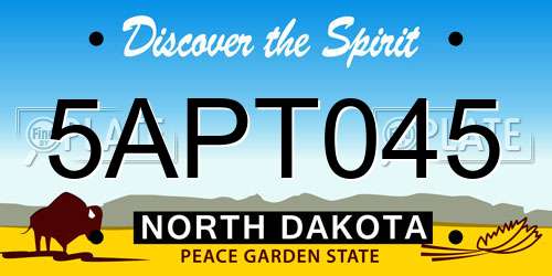 5APT045 North Dakota License Plate