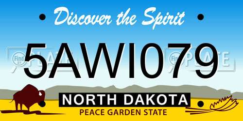 5AWI079 North Dakota License Plate