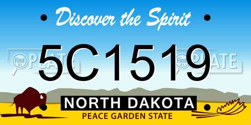 5C1519 North Dakota License Plate