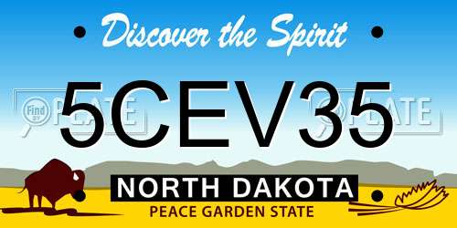 5CEV35 North Dakota License Plate