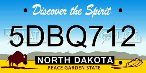 5DBQ712 North Dakota License Plate