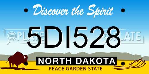 5DI528 North Dakota License Plate