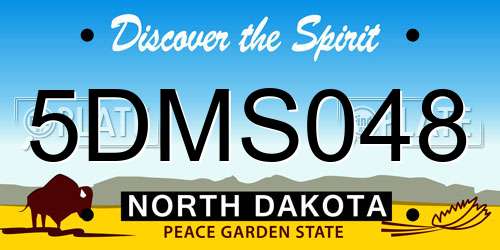 5DMS048 North Dakota License Plate