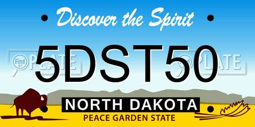 5DST50 North Dakota License Plate