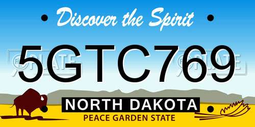 5GTC769 North Dakota License Plate