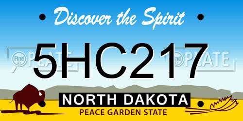 5HC217 North Dakota License Plate