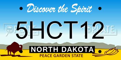 5HCT12 North Dakota License Plate