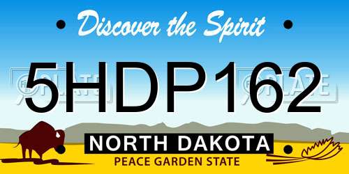 5HDP162 North Dakota License Plate