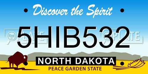 5HIB532 North Dakota License Plate