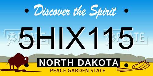 5HIX115 North Dakota License Plate