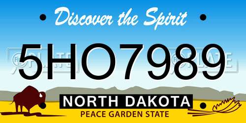 5HO7989 North Dakota License Plate