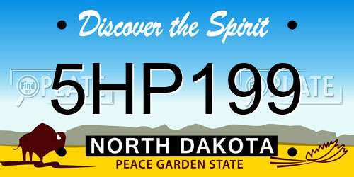 5HP199 North Dakota License Plate