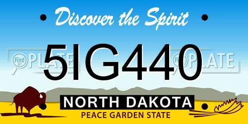 5IG440 North Dakota License Plate