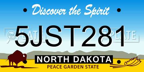5JST281 North Dakota License Plate