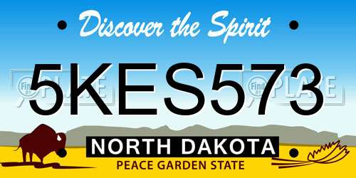 5KES573 North Dakota License Plate