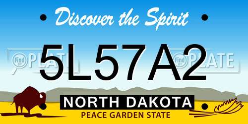 5L57A2 North Dakota License Plate