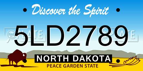 5LD2789 North Dakota License Plate