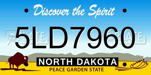 5LD7960 North Dakota License Plate